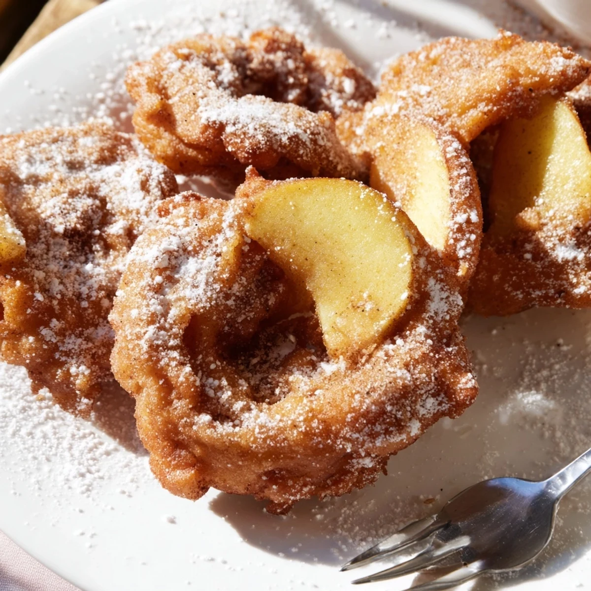 Leicht und duftend sind diese deutschen Apfelkrapfen, perfekt zum Dessert.  